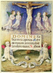 Christ en croix avec des anges